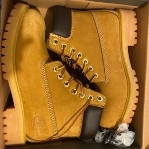 tan Timberland boots